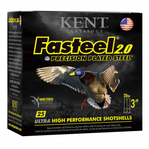 Kent Cartridge K203FS243 Fasteel 2.0 20 Gauge 3 7/8 oz 3 Shot 25 Box