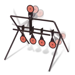 Birchwood Casey 47017 World of Targets Airgun Resetting Pellet Black Paddle w/Orange Target Steel