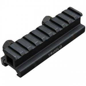 Truglo TG8980B Riser Mount Picatinny 0.75 For AR-15 Sytle Black Matte Anodized Finish 1 Piece