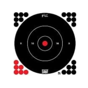 12IN WHITE BULLS EYE TARGET 12 PK BAG