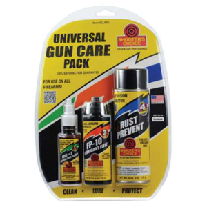Shooters Choice CLP01 CLP-01 Combo Pack Bottle Of Liquid Bore Cleaner, Pump Spray Bottle Of FP-10 Lubricant Elite, 6-oz Can Of Rust Prevent