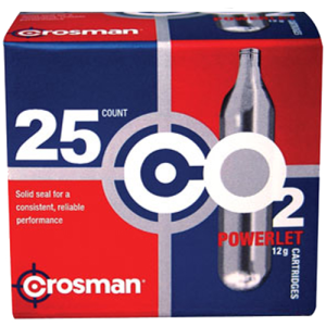 Crosman 2311 Powerlet CO2 Cartridges 12 Grams Stainless 25pk