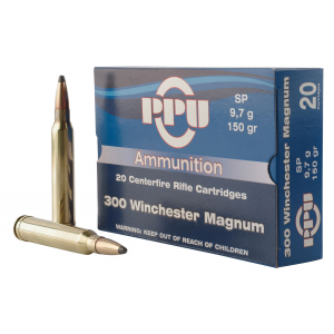 PPU Pp3001 Standard Rifle 300 Win Mag 150 Gr Soft Point (sp) 20 Bx/ 10 Cs