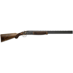 FAIR FRJBPRTG1628 Jubilee Prestige 16 Gauge with 28 Barrel 275 Chamber 2rd Capacity Chrome Metal Finish  Walnut Fixed Stock Gold Trigger Ambidextrous Hand Includes Hard Case