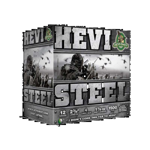 HEVISHOT 61224 Hevi-steel 12 Gauge 2.75 1-1/8 Oz 4 Shot 25 Bx