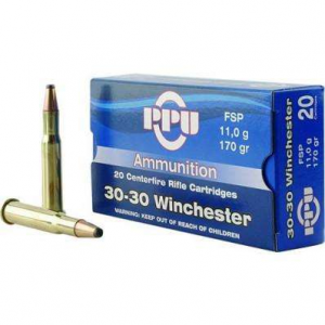 PPU Pp30302 Standard Rifle 30-30 Win 170 Gr Flat Soft Point (fsp) 20 Bx/ 10 Cs