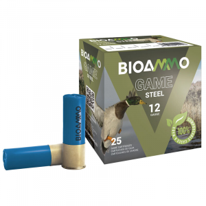 BIOAMMO Game 12 GA Shotshell 2-3/4 #4 Steel Shot 1 oz 25rds