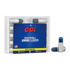CCI 3790 9mm Luger 53 Gr #12 Shotshell 10rd Box