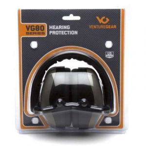 Pyramex VGPM8010C Venture Gear V80 Muff Foam 26 dB Over the Head Gray Ear Cups w/Black Band