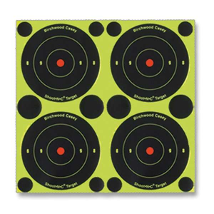Birchwood Casey 34375 Shoot-N-C  Self-Adhesive Paper 3 Bullseye Yellow Target Paper w/Black Target & Red Accents 240 Targets