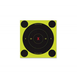 Birchwood Casey 34560 Shoot-N-C  Self-Adhesive Paper 6 X-Bullseye Yellow Target Paper w/Black Target & Red Accents 60 Per Pack