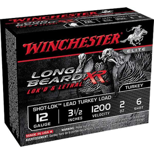 Winchester Ammo STLB12L6 Long Beard XR Shot-Lok 12 Gauge 3.5 2 oz 6 Shot 10 Bx/ 10 Cs