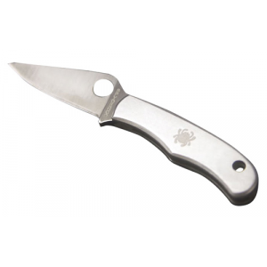 Spyderco C133P Bug Folder 1.31 3Cr13 Stainless Steel Flat Ground Plain Edge
