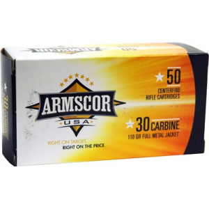 ARMSCOR Fac30cin Rifle 30 Carbine 110 Gr Full Metal Jacket (fmj) 50 Box
