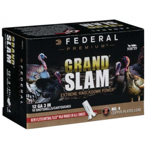 Federal PFCX157F4 Premium Grand Slam 12 Gauge 3 1 3/4 oz 4 Shot 10 Bx/ 5 Cs