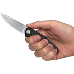 Kershaw 4037 Atmos  3 Modified Drop Point Plain Satin 8Cr13MoV SS/G10 Black/Carbon Fiber Handle Folding