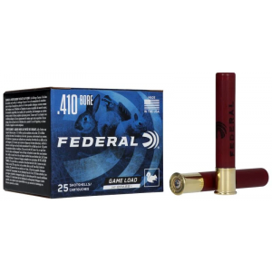 FEDERAL Game Load Hi-brass 2.5 410ga, 1/2oz 6 Shot, 25rd Box
