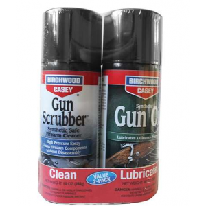 Birchwood Casey 33302 Gun Scrubber & Synthetic Gun Oil Combo 10 oz Aerosol 2 Per Pack