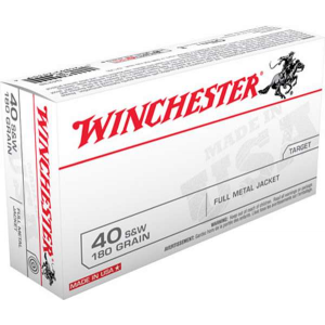 Winchester Ammo Q4238 USA  40 S&W 180 gr Full Metal Jacket (FMJ) 50 Bx/ 10 Cs