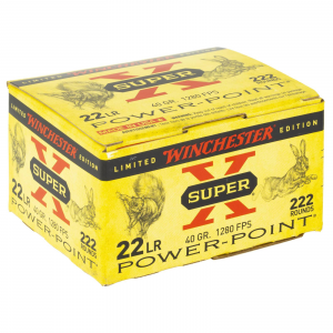 Winchester Ammo Super-X 22 LR 40 Gr Plated Hollow Point 222rd BOX