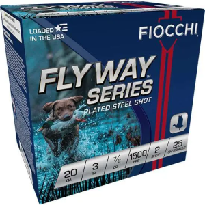 Fiocchi FIOCCHI STEEL WATERFOWL AMO 20GA 3 IN 7/8 OZ #2 1500FPS 25-RD ( 10 BOXES PER CASE ) - $20.49 at BattleHawk Armory