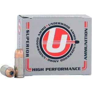 UNDERWOOD Ammo 9mm Luger +p+ 115gr. Jhp 20-pack