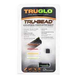 Truglo TG949A Tru-Bead Universal Shotgun Fiber Optic Green,Red,Yellow,Orange Front Black