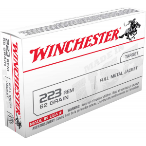 Winchester Ammo USA223R3 USA  223 Rem 62 gr Full Metal Jacket (FMJ) 20 Bx/ 50 Cs