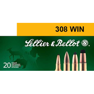 Sellier & Bellot SB308A Rifle  308 Win 147 gr Full Metal Jacket (FMJ) 20 Bx/ 25 Cs