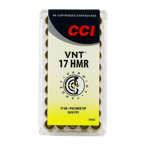 CCI 959CC Varmint VNT 17 HMR 17 gr Varmint Tipped 50 Bx/ 40 Cs