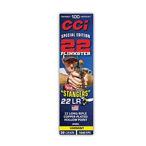 CCI 50100CC Varmint Stangers 22 LR 32 gr Copper Plated Hollow Point (CPHP) 100 Bx/ 50 Cs