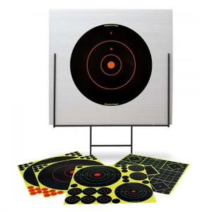 Birchwood Casey 46101 Shoot-N-C Portable Shooting Range Self-Adhesive Paper w/Steel Stand Bullseye 1 Kit