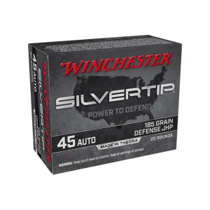 Winchester Ammo W45AST Super-X 45 ACP 185 gr Silvertip Hollow Point 20 Bx/ 10 Cs