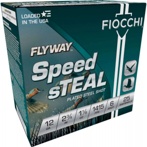 FIOCCHI Flyway Amo Speedsteal 12ga 2.75 In 1 1/8oz #6 1415 Fps 25rd ( 10 Boxes Per Case )