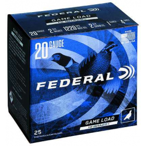 FEDERAL H2044 Game-shok Upland 20 Gauge 2.75 1 Oz 4 Shot 25 Bx/ 10 Cs