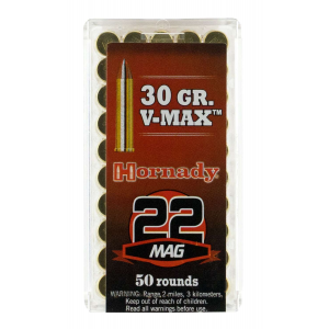 HORNADY 83202 Varmint Express 22 Mag 30 Gr V-max Ammunition 50 Rd Box