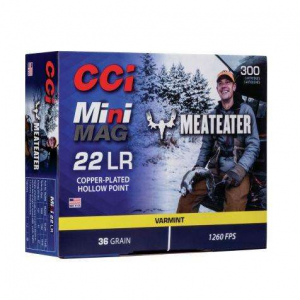 CCI 962 Varmint Signature Mini-Mag  22 Long Rifle (LR) 36 GR Copper-Plated Hollow Point 300 Bx/ 10 Cs