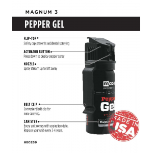 MACE PEPPER GEL DISTANCE SPRAY MAGNUM-3 MODEL 45GRAM