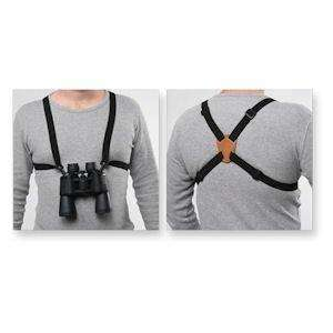 BULLDOG BINOCULAR HARNESS W/ LEATHER BACK BLACK