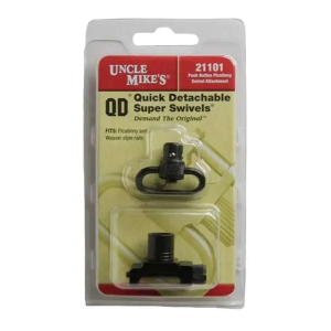 Uncle Mikes 21101 Rifle Swivels 1-Inch Push Button Quick Detach Picatinny Black