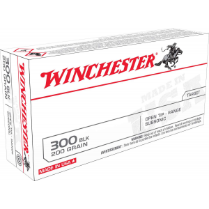 Winchester Ammo USA 300 BLK 200 Gr SUBSONIC Open Tip Range 20rds