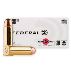 FEDERAL Rtp38130 Range And Target 38 Special 130 Gr Full Metal Jacket (fmj) 50 Bx/ 20 Cs