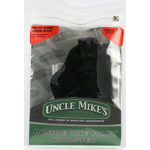 Uncle Mikes 76012 Inside The Pants with Retention Strap LH 3-4 Med Auto Nylon Black