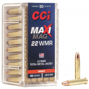 CCI 0023 Target & Plinking Maxi-Mag 22 Mag 40 gr Total Metal Jacket (TMJ) 50rd BOX