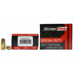 SINTERFIRE Inc Sf40125sd Special Duty 40 S&w 125 Gr Lead Free Frangible Hollow Point 20rds