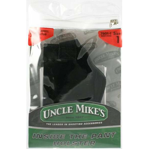 Uncle Mikes 76011 Inside The Pants with Retention Strap 3-4 Med Auto Suede Black