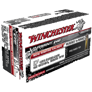 Winchester Ammo 17WSM Varmint HE, 25gr Polymer Tip, 50rd Box