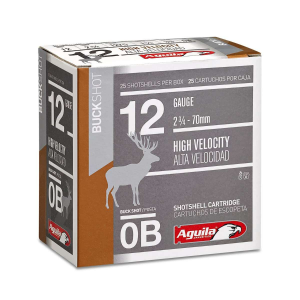 Aguila 1C1200BA Field  12 Gauge 2.75 1 oz 0 Buck Shot 25 Bx/ 10 Cs