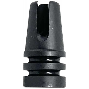 Lead & Steel Llc LS-A1-FH-1-2X28 M16A1 Style Flash Suppressor  1/2-28 tpi Black 4140 Steel Three Prong