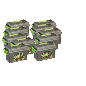 MTM AC50Z Ammo Can 50 Cal Black w/Zombie Green Accents - 10 Pack